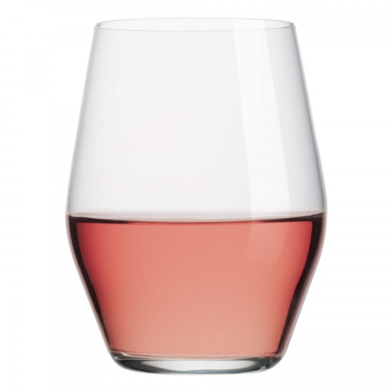 Elegant stemless glass (455ml) ideal for wine, cocktails, and iced coffee; perfect for entertaining and casual gatherings.