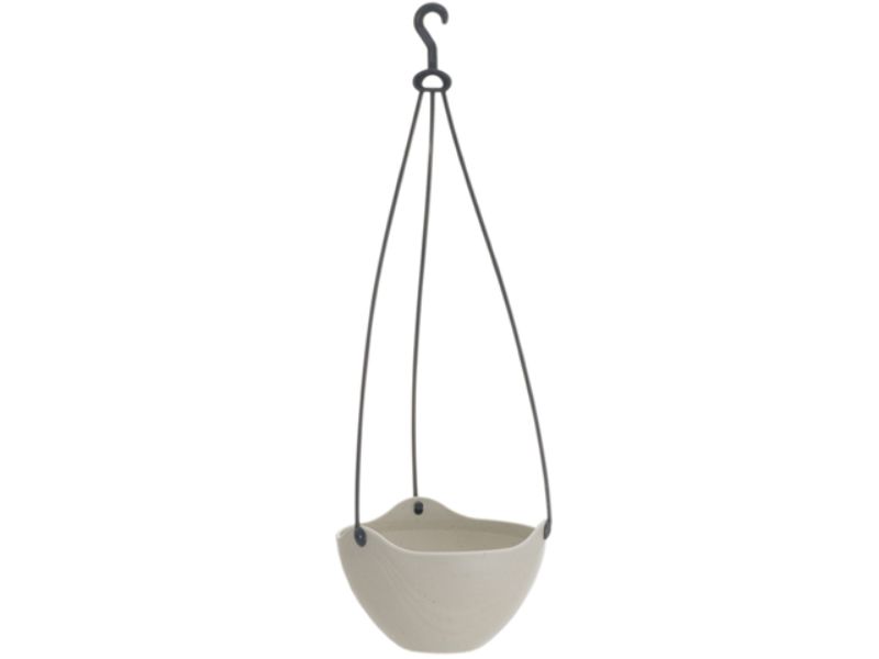 Set of 10 elegant white hanging pots for indoor/outdoor plants, perfect for flowers, herbs, and succulents.