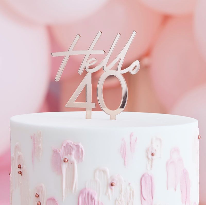 Mix It Up - 40th Birthday Cake Topper