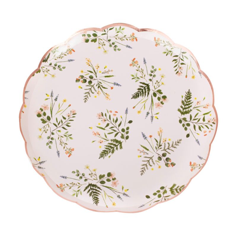 Lets Par Tea - Paper Plates - Floral
