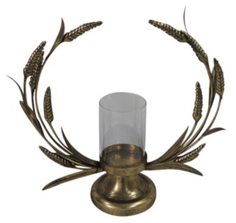 Elegant 42cm wreath-shaped candle holder featuring a charming bunny tail design, ideal for enhancing home ambiance.