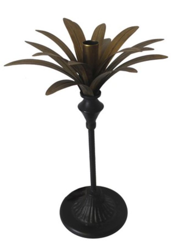 Elegant 35cm palm-inspired candle holder for modern decor, perfect for creating a cozy ambiance in any space.
