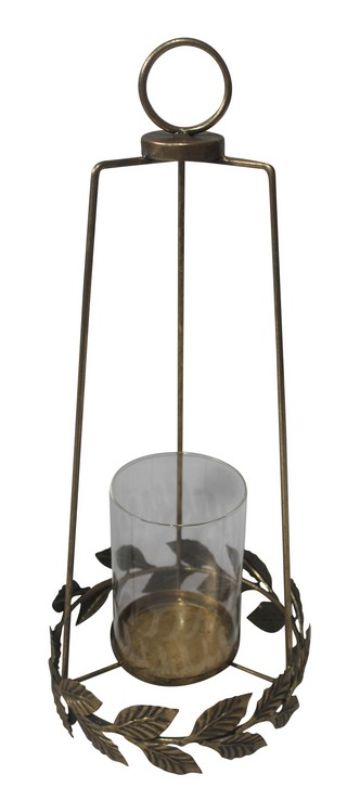 Elegant 49cm candle holder with a leaf design, perfect for creating a warm ambiance in any interior style.