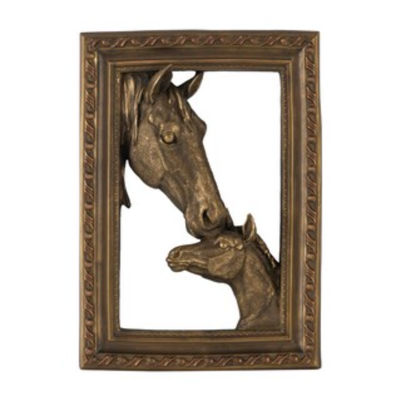 Intricate 36cm Horse Wall Art in durable polyresin, perfect for horse lovers and a stunning home decor centerpiece.