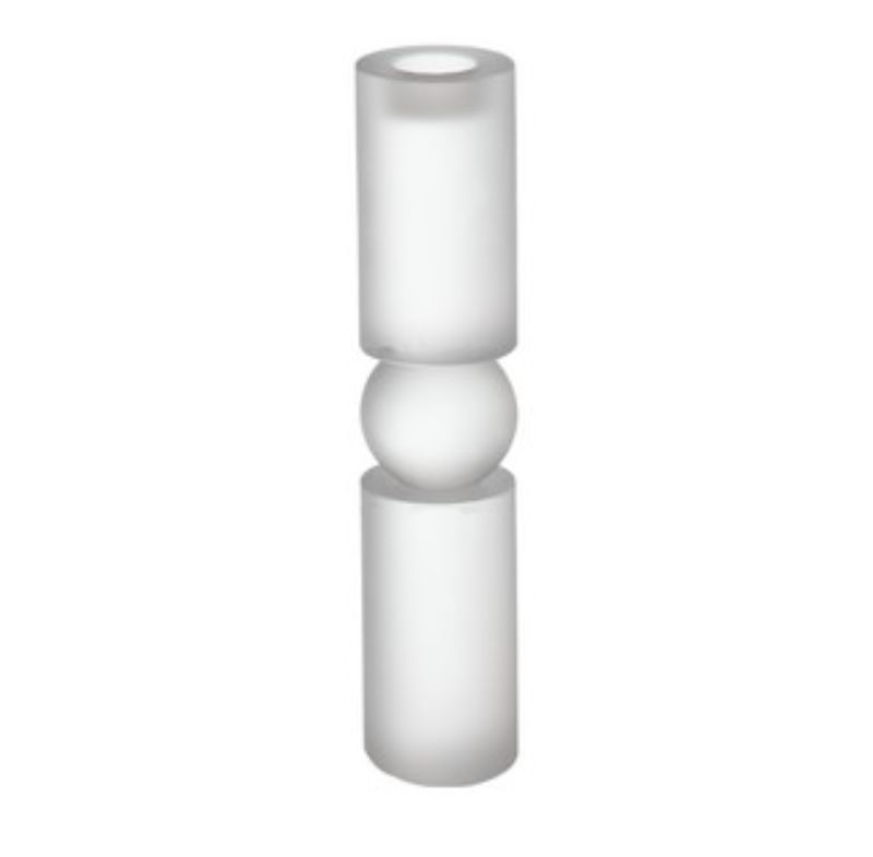 Elegant 38cm glass candle holder, perfect for modern decor and creating a warm ambiance in any space.