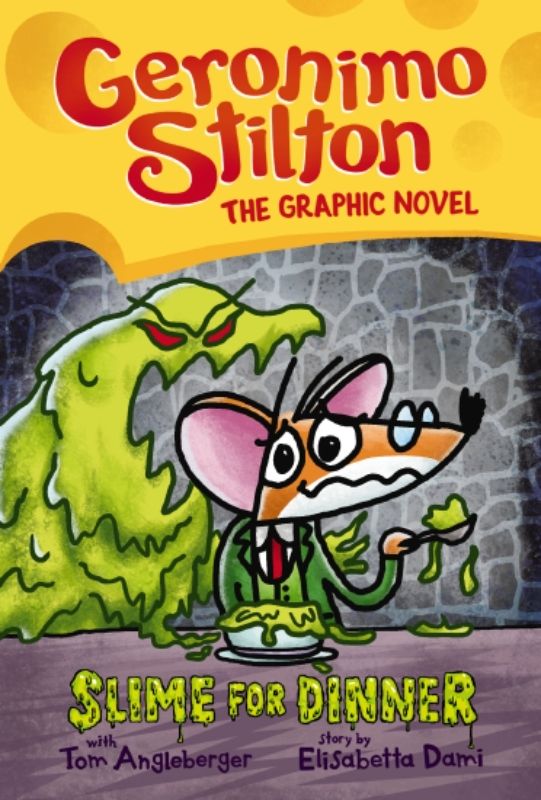Geronimo Stilton's vibrant graphic novel features a thrilling dinner adventure at Creepella's spooky castle.