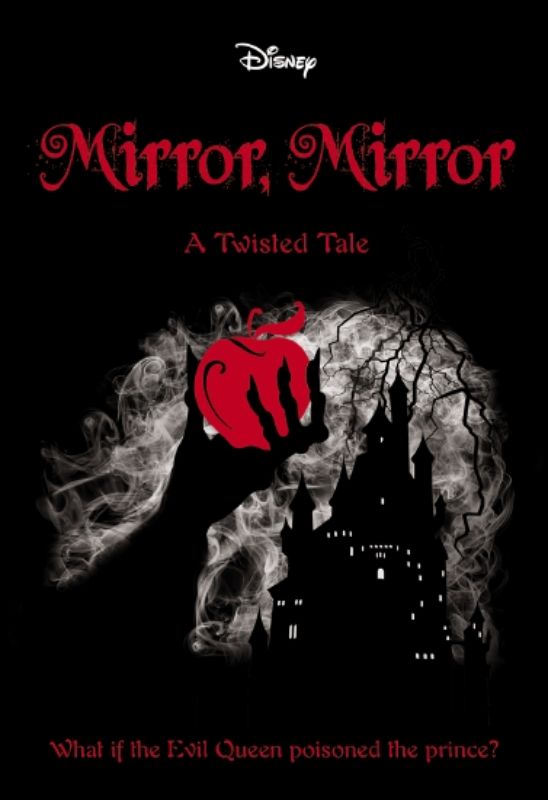 Cover of 'Mirror, Mirror' featuring Snow White in a daring pose, set against a dark, enchanting backdrop symbolizing her journey.