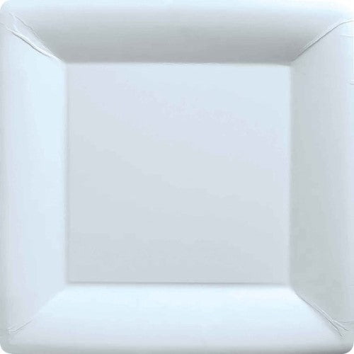 Paper Plates 17cm Square 20CT  - Frosty White  - Pack of 20