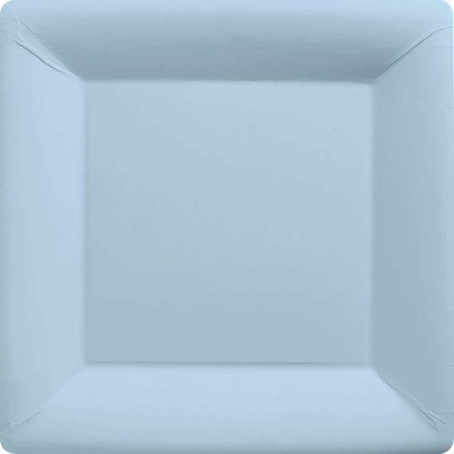 Paper Plates 17cm Square 20CT  - Pastel Blue  - Pack of 20