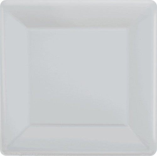 Paper Plates 23cm Square 20CT  - Silver  - Pack of 20