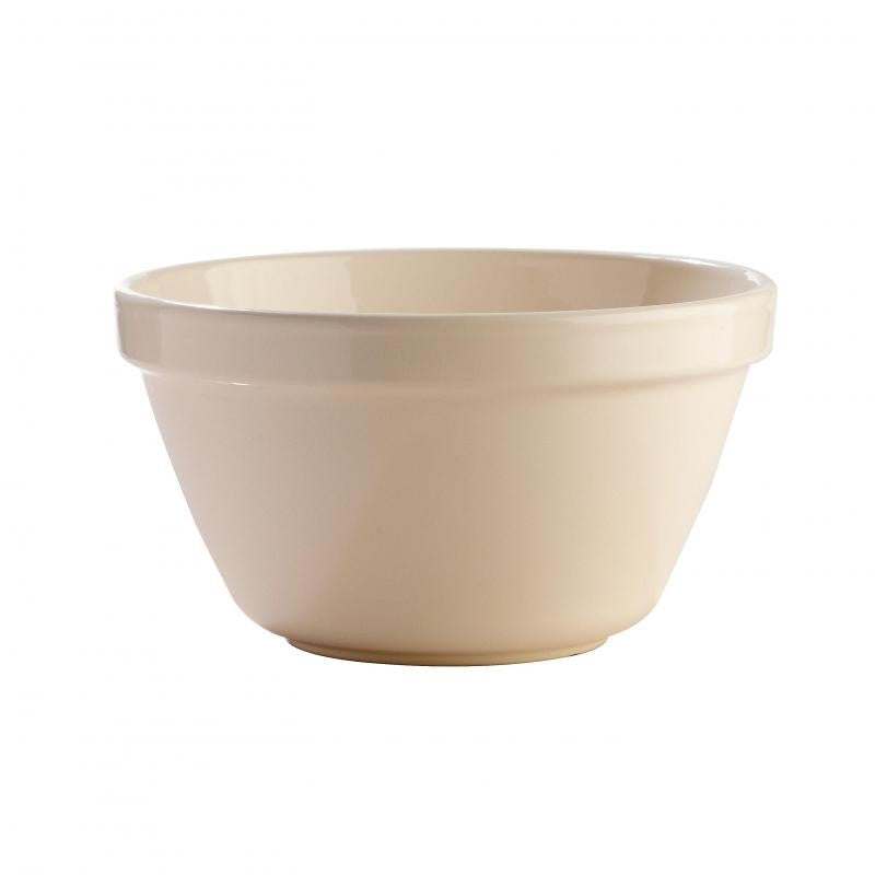 Mason Cash White Pudding Basin 22cm, elegant ceramic design, ideal for steaming desserts with a secure fitted lid.