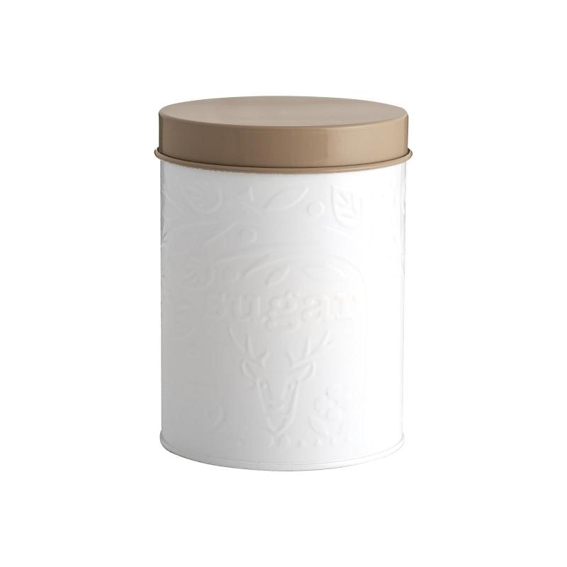 Elegant Mason Cash Forest Sugar Canister 1.3L with embossed forest design and airtight lid for fresh sugar storage.