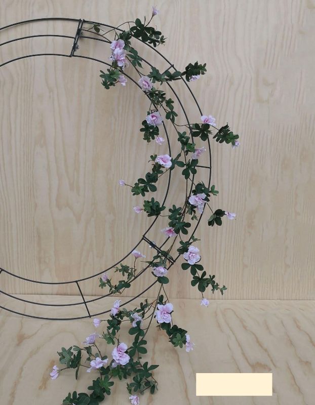 Pink Azalea Flower Garland, 1.8m long, ideal for elegant event decor, weddings, and home embellishments.