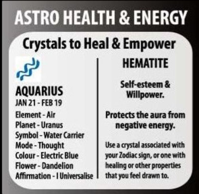 Set of 6 Hematite Aquarius bracelets designed to enhance self-esteem and protect against negative energy.