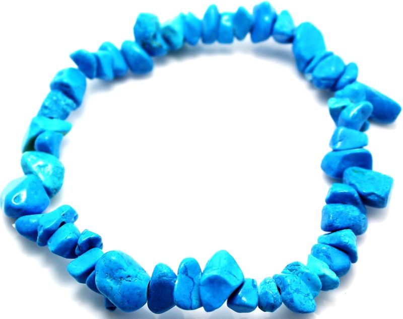 Set of 6 Howlite Gemini bracelets in turquoise, promoting communication and patience, perfect for daily wear or gifting.