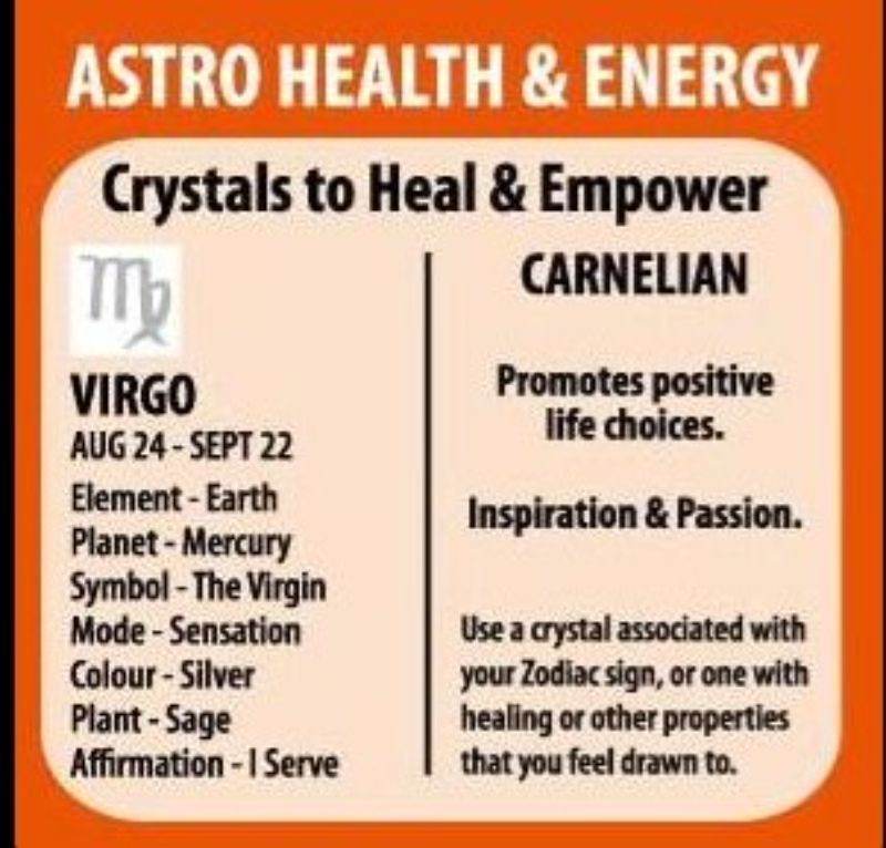 Set of 6 Zodiac keyrings featuring vibrant carnelian stones, symbolizing Virgo's motivation and positivity.