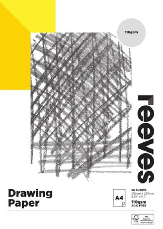 REEVES DRAWING PAPER PAD NZ 110GSM 50 SHEET -