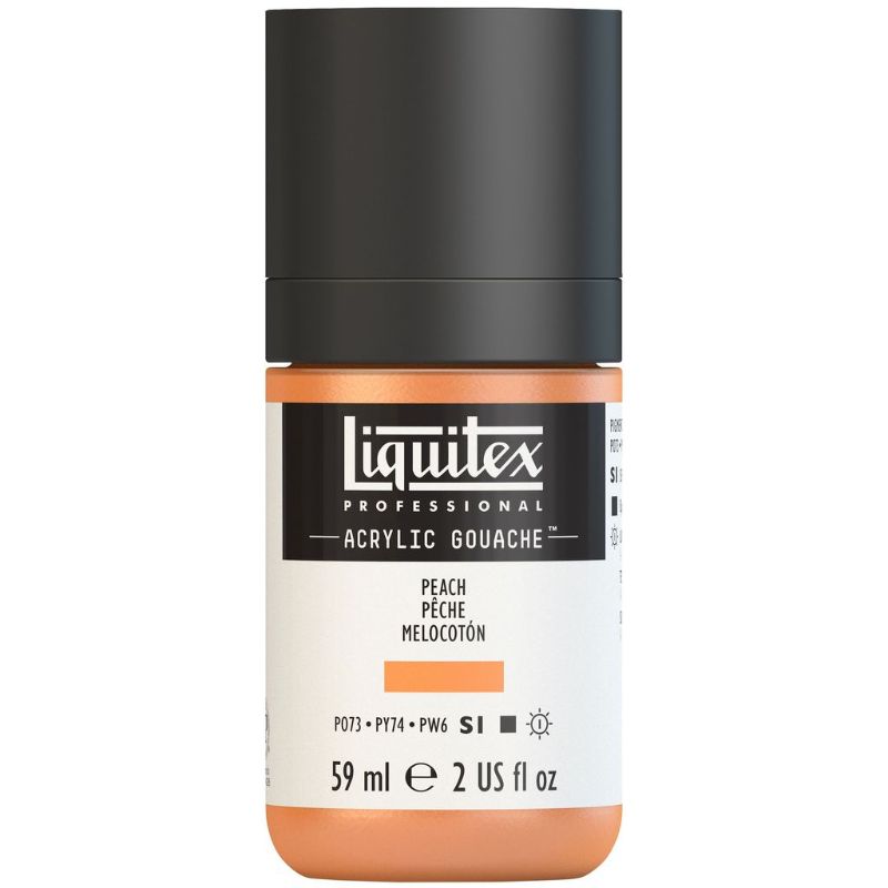 Liquitex Professional Acrylic Gouache in Peach 259 S1, 59ml tube, ideal for vibrant, matte artwork without brush marks.