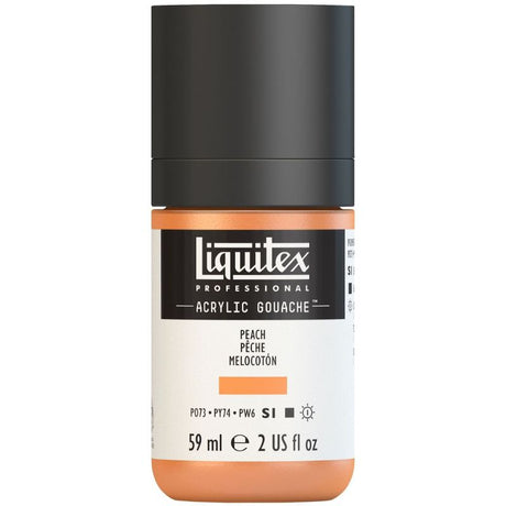 Liquitex Professional Acrylic Gouache in Peach 259 S1, 59ml tube, ideal for vibrant, matte artwork without brush marks.