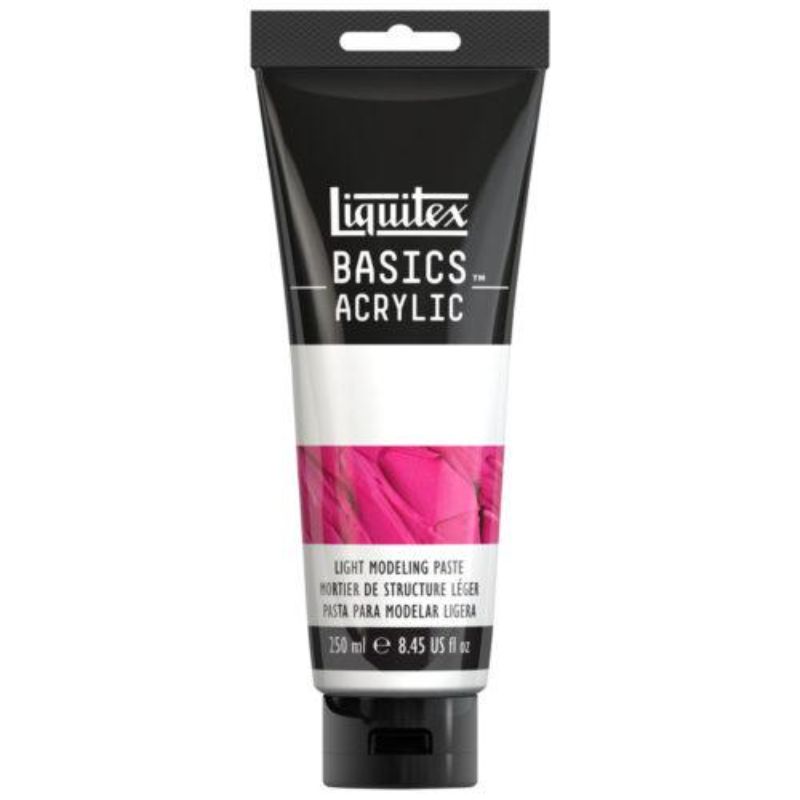 LIQUITEX BASICS 250ML Light Modeling Paste for creating lightweight textures and 3D effects in acrylic artwork.