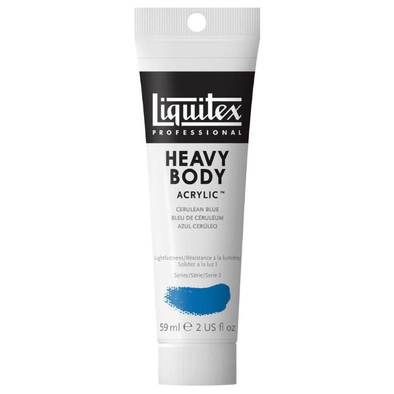 LIQUITEX heavy bodied acrylic paint in Brilliant Blue, 138ml, offering thick, textured application for vibrant artwork.