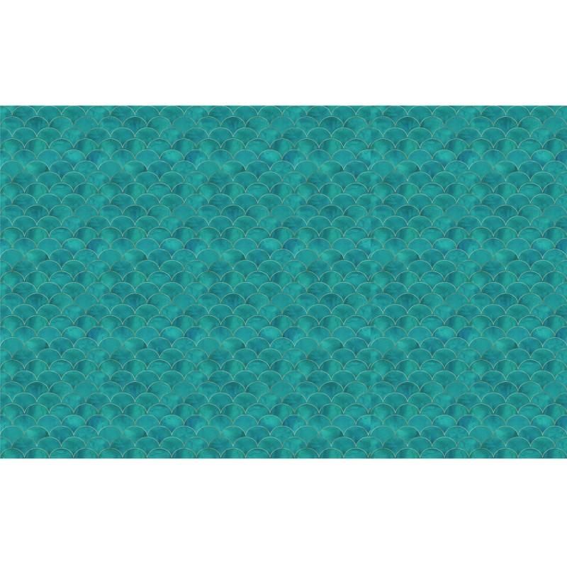 Vibrant self-adhesive film with a whimsical mermaid design, perfect for decorating and personalizing various surfaces.