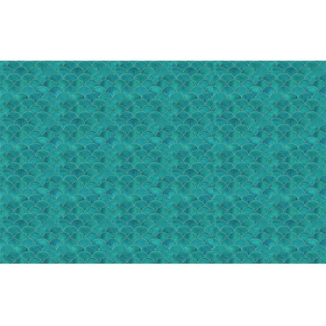 Vibrant self-adhesive film with a whimsical mermaid design, perfect for decorating and personalizing various surfaces.