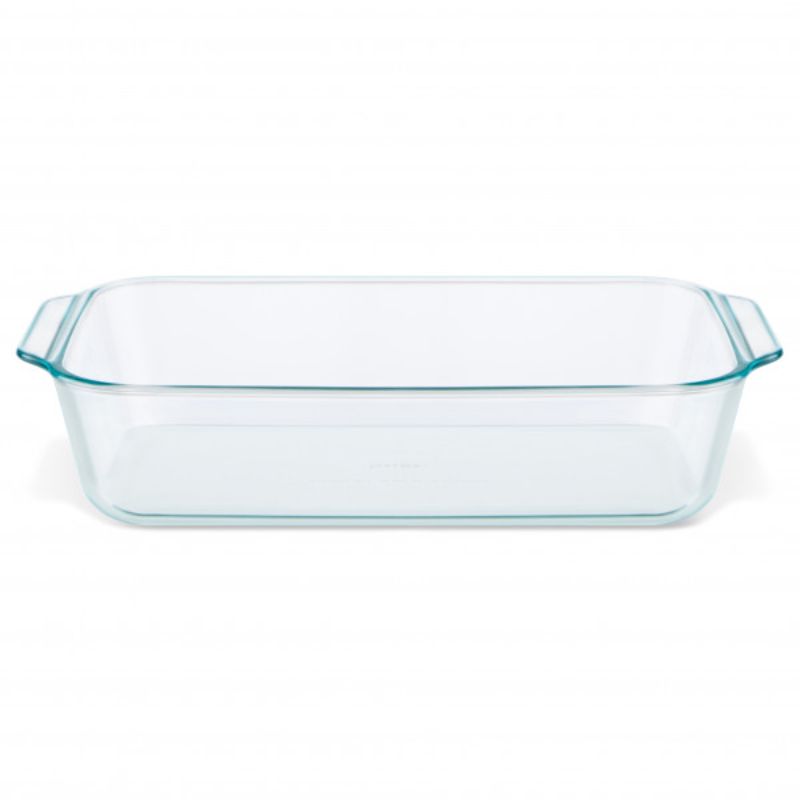 Pyrex deep glass baking dish set of 4, 4.7L each, perfect for lasagna and casseroles, oven-safe, and durable.