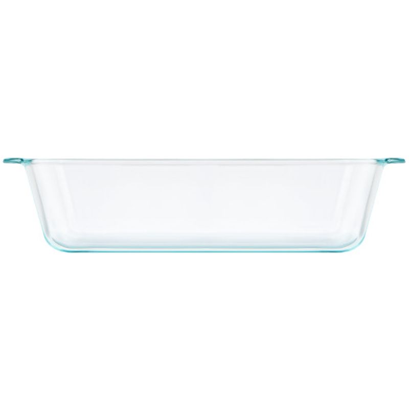 Set of 4 Pyrex deep glass baking dishes, 3L each, perfect for versatile baking and meal prep, safe for oven and microwave.
