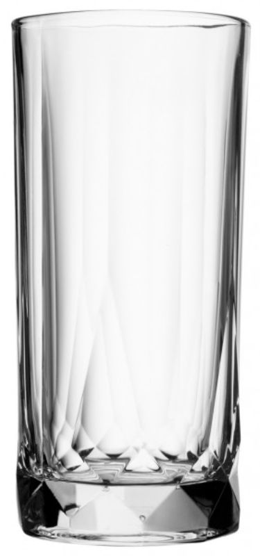Set of 6 vintage-style Connexion glasses, 400ml, featuring a crystal-like cut for elegant beverage presentation.