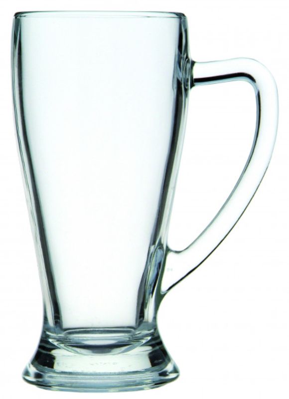 Set of 6 Bormioli Rocco Baviera 500ml beer mugs, crafted from thick glass, ideal for enhancing the flavor of Pale Ales.