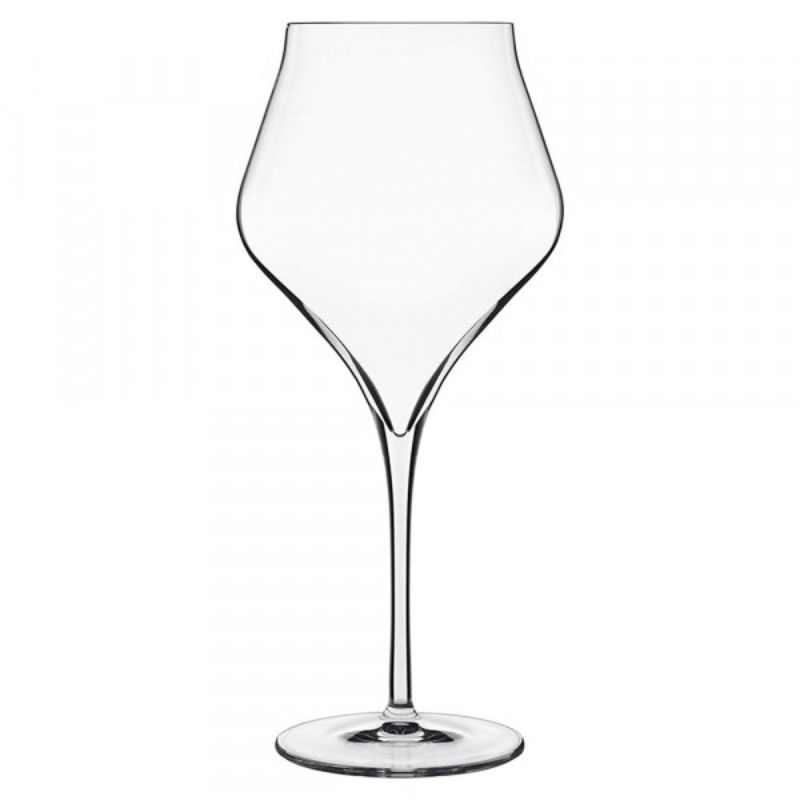 Set of 6 Luigi Bormioli Supremo Burgundy glasses, 650ml, crafted from lead-free crystal for elegance and durability.
