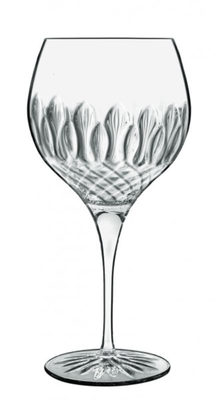 Set of 4 Luigi Bormioli Diamante Gin Glasses, 650ml, lead-free crystal, elegant design, perfect for gin cocktails.