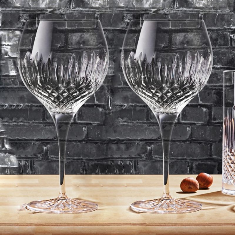 Elegant set of 4 Luigi Bormioli 650ml gin glasses crafted from durable lead-free crystal, perfect for G&Ts and cocktails.