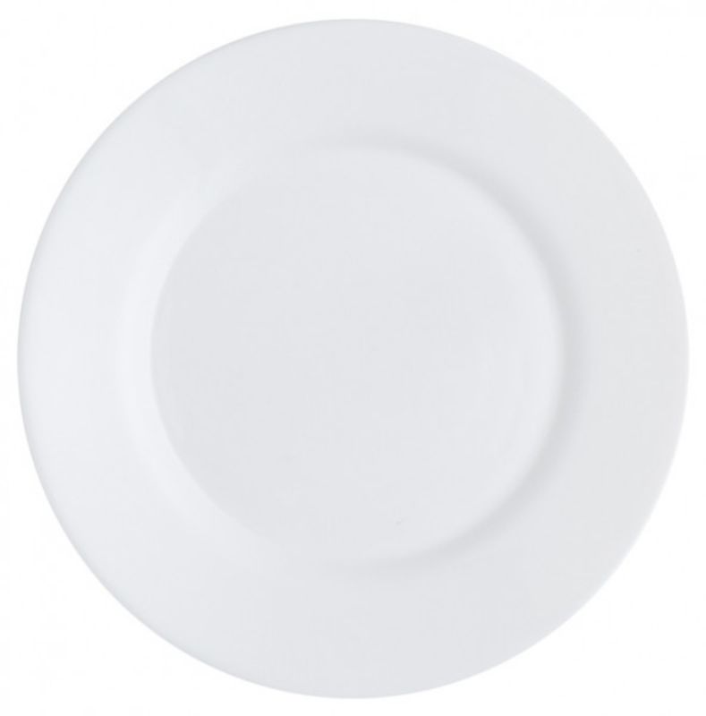 Set of 36 Bormioli Rocco Toledo 20cm side plates in tempered glass, perfect for serving cakes, appetizers, and more.