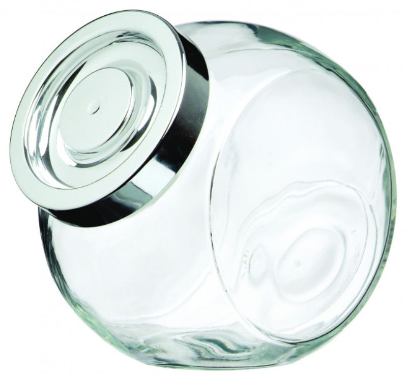 Set of 6 elegant Bormioli Rocco Pandora jars with stoppers, ideal for organized food storage and stylish kitchen decor.
