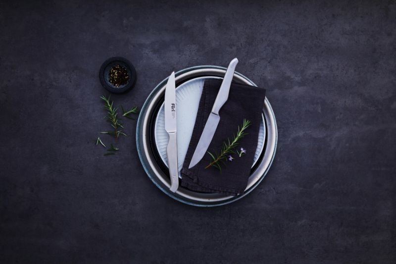Furi Serrated Steak Knives set features 12cm blades, ergonomic handles, and premium stainless steel for effortless meat cutting.