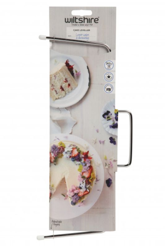 Wiltshire Cake Leveler: premium tool for achieving perfectly leveled cake layers, ideal for bakers and pastry chefs.
