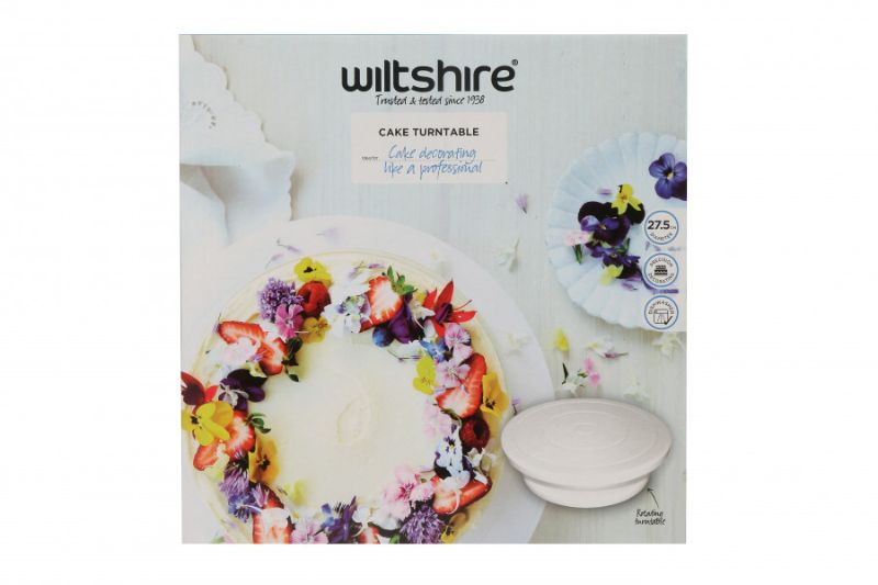 Premium Wiltshire Art Cake Turntable with smooth rotation, ideal for effortless cake decorating for all skill levels.