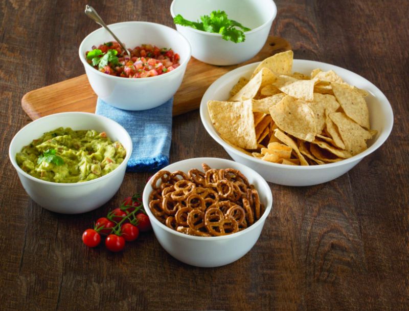 Elegant white serving bowls, 950ml each, designed for versatility and durability; ideal for any dining occasion.