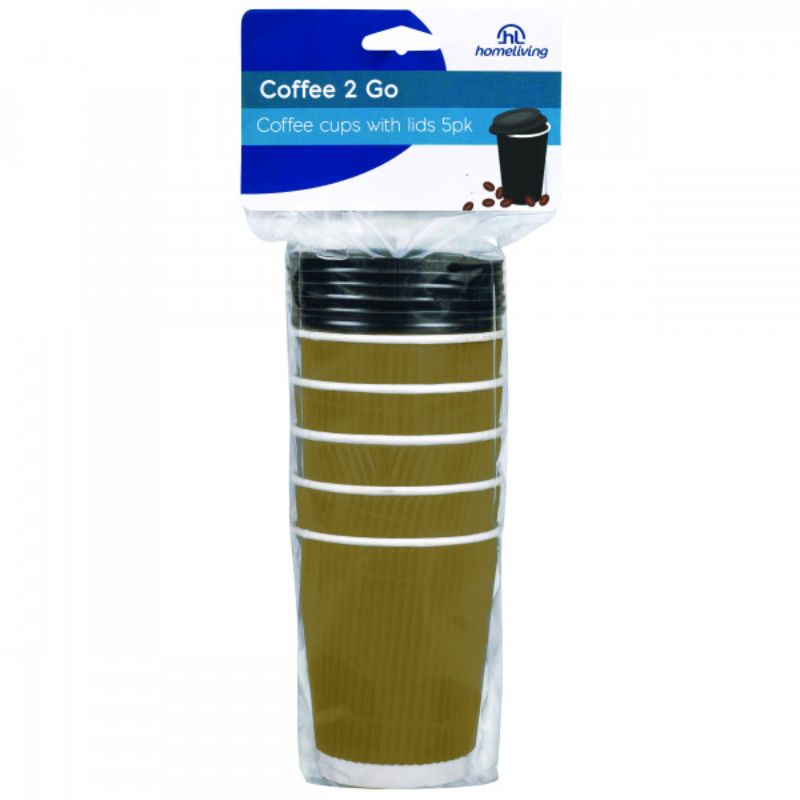 Homeliving - Disposable Coffee Cups Pack 5 - Set of 4