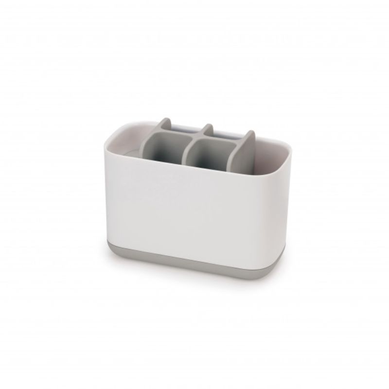 Joseph Joseph Easystore Toothbrush Caddy Lrg with stainless-steel finish, storing toothbrushes and dental essentials securely.