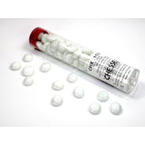 CHX 01131 Opaque White Glass Stones Tube