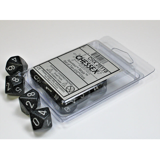 CHX 25118 Speckled Ninja Set of Ten d10s - Gaming Accessory