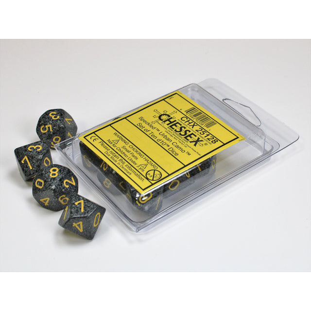 CHX 25128 Speckled Urban Camo Set of Ten d10s - Gaming Accessory