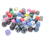 CHX 29422 Bag of 50 Assorted Loose Opaque 12mm d6 Dice - Gaming Accessory