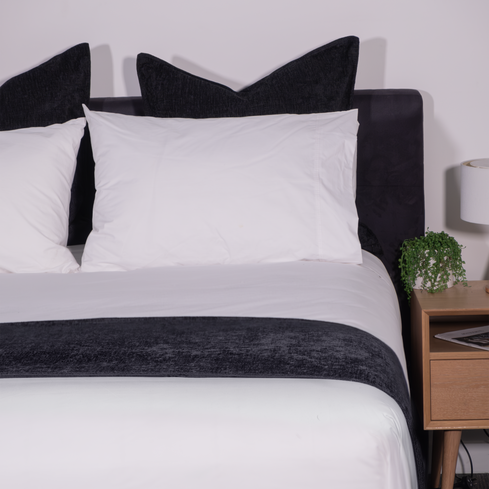 DreamTicket Oxford Euro Cushion Cover - Black Sand