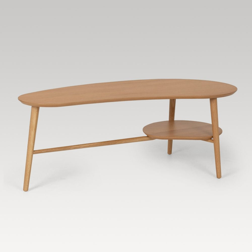 Coffee Table Shaped with Shelf - Oslo