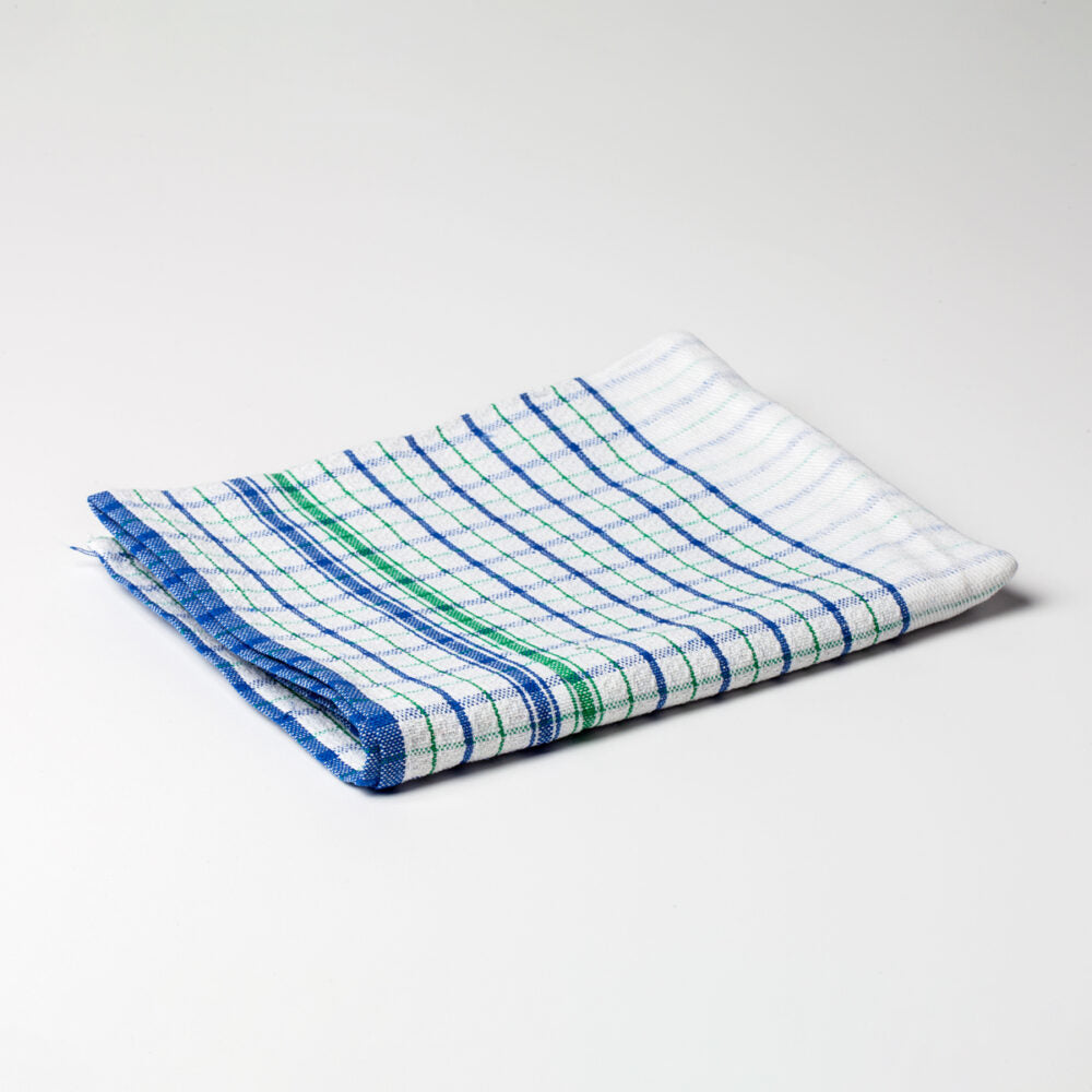 Tea Towel - #10 Large (Green/Blue) X 1 Towel