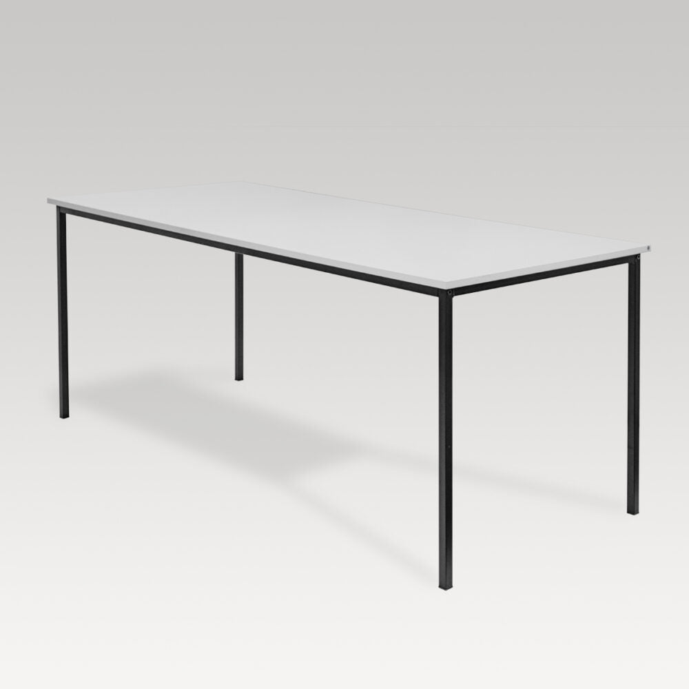 Canteen Table Steel Frame 1600mm x 800mm - White